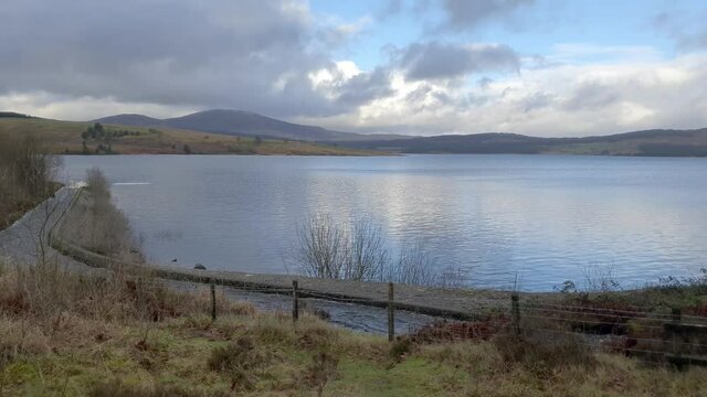 Clatteringshaws Loch and Dam, on the Blackwater of Dee, Galloway, Scotland