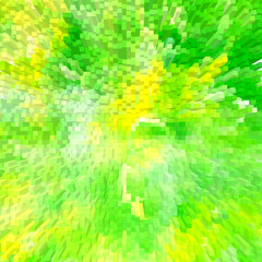 green Pixel art of vibrant different colors 3d rendering background illustration
