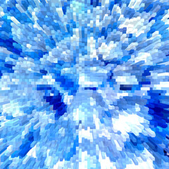 water blue Pixel art of vibrant different colors 3d rendering background illustration
