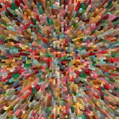 Pixel art of vibrant different colors 3d rendering background illustration
