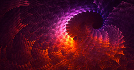 3D rendering abstract multicolor fractal light background