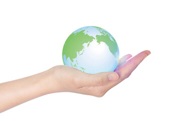 地球 エコ あたたかい手