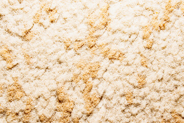 Close-up fabric texture. Fabric background. Fancy curls of colored fabric fibers. Increased tissue structure.