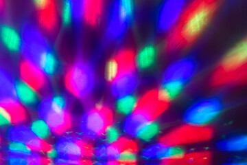 Red green blue color glow and bokeh background illumination