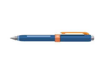Pen on white background. Simple flat illustration