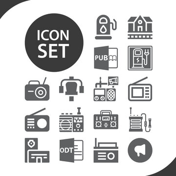 Simple set of licensed related filled icons.