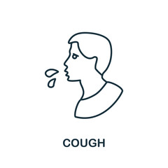 Cough icon. Simple illustration from coronavirus collection. Creative Cough icon for web design, templates, infographics and more
