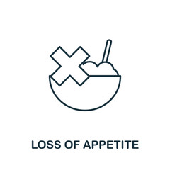 Loss Of Appetite icon. Simple illustration from coronavirus collection. Creative Loss Of Appetite icon for web design, templates, infographics and more