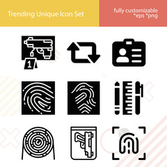 Simple set of cite related filled icons.