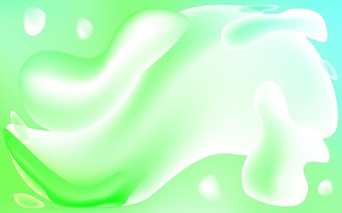 Light Green vector background with bubble shapes.