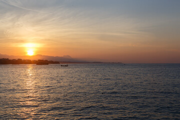 sunset over the sea