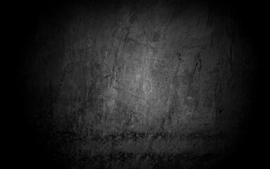 Old wall texture cement dark black gray  background abstract grey color design are light with white gradient background.