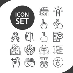 Simple set of ok related lineal icons.