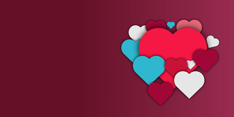 hearts background, valentines day 2023