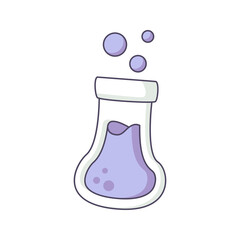 Erlenmeyer cartoon doodle hand drawn concept vector kawaii illustration