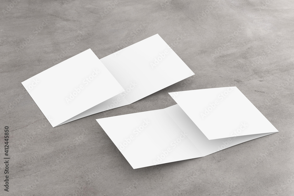 Poster trifold brochure mock up view - 3d rendering