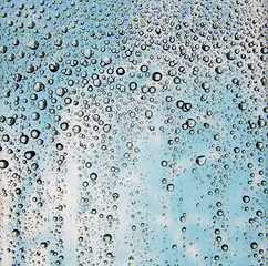 background of bubbles, water drop light blue
