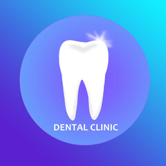 Badge emblem for dental clinic