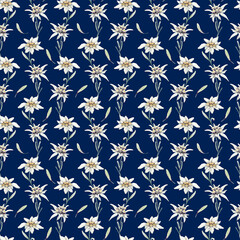 watercolor flowers seamless pattern.