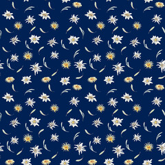 watercolor flowers seamless pattern.