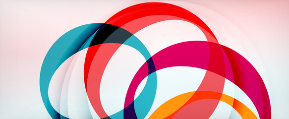 Ring geometric shapes, o letter repetition wallpaper. Abstract background for business or technology presentations, internet posters or web brochure covers