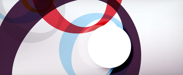 Ring geometric shapes, o letter repetition wallpaper. Abstract background for business or technology presentations, internet posters or web brochure covers