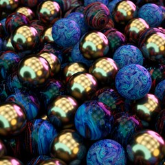 background with colorful spheres 