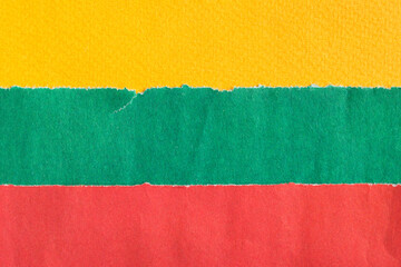 Paper Lithuanian flag