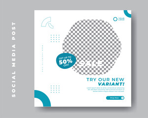 Naklejka premium Beauty and spa center social media post banner template