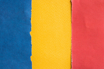 Fototapeta premium Paper Romanian flag