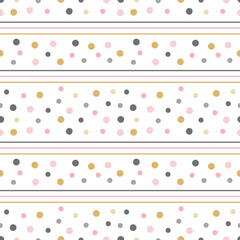 Abstract seamless pattern with lines and spots 