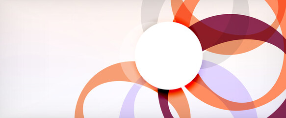 Obraz premium Ring geometric shapes, o letter repetition wallpaper. Abstract background for business or technology presentations, internet posters or web brochure covers