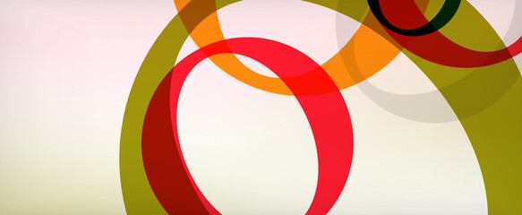 Ring geometric shapes, o letter repetition wallpaper. Abstract background for business or technology presentations, internet posters or web brochure covers