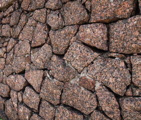 Medieval irregular rectangular stone block pavement texture