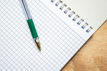 a fountain pen is lying on the open notebook