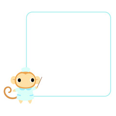 ナースのサル　フレーム付1