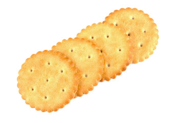Crispy cracker isolated on white background