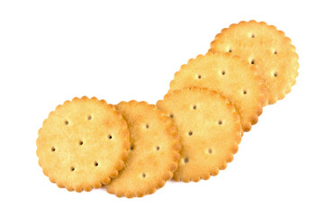 Crispy cracker isolated on white background