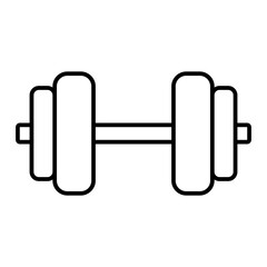 Vector Dumbbell Outline Icon Design