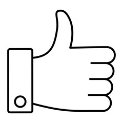 Vector Thumb up Outline Icon Design