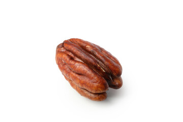 Tasty pecan nut isolated on white background