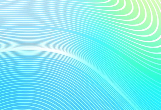 Light Blue, Green vector background with curved lines.