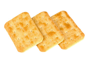 Crispy cracker isolated on white background