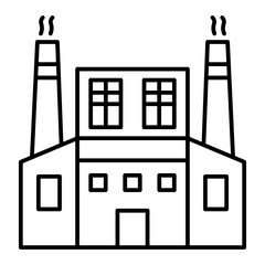Vector Factory Outline Icon Design