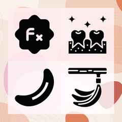 Simple set of vivid related filled icons