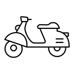 Vector Electric Scooter Outline Icon Design