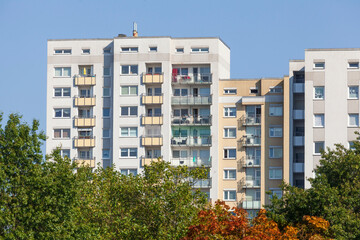 Monotones Wohngebäude, Wilhelmsburg, Hamburg, Deutschland, Europa