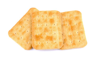 Crispy cracker isolated on white background