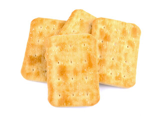 Crispy cracker isolated on white background
