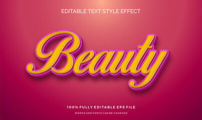 cute text style effect. Editable change fonts. vector file